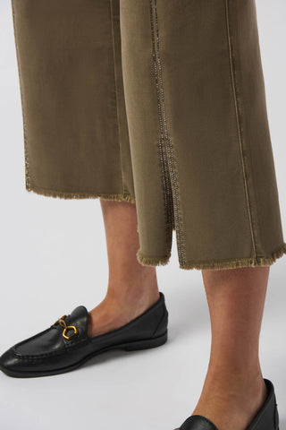 Joseph Ribkoff Claudia | Culotte Jeans With Embellished Front Seam, Java - Statement Boutique
