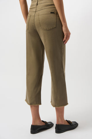 Joseph Ribkoff Claudia | Culotte Jeans With Embellished Front Seam, Java - Statement Boutique