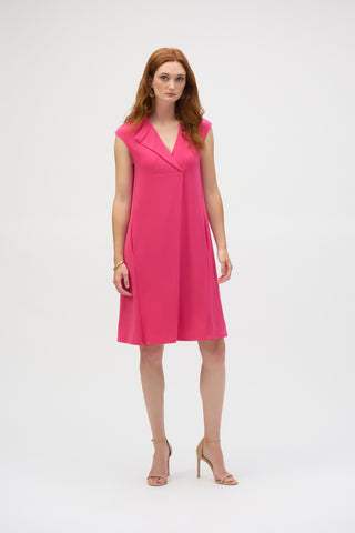 Joseph Ribkoff Silky Knit Sleeveless Trapeze Dress, Midnight Blue - Statement Boutique