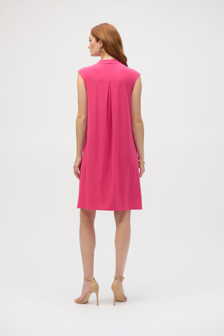 Joseph Ribkoff Silky Knit Sleeveless Trapeze Dress, Midnight Blue - Statement Boutique