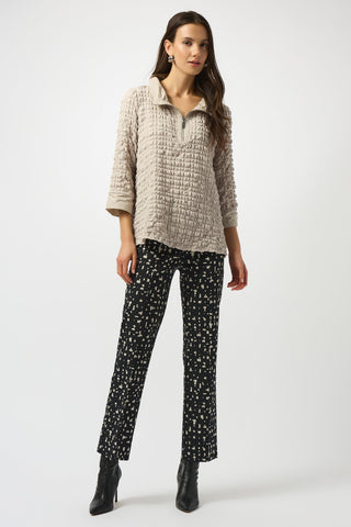 Joseph Ribkoff Bubble Jacquard A-Line Top, Moonstone - Statement Boutique