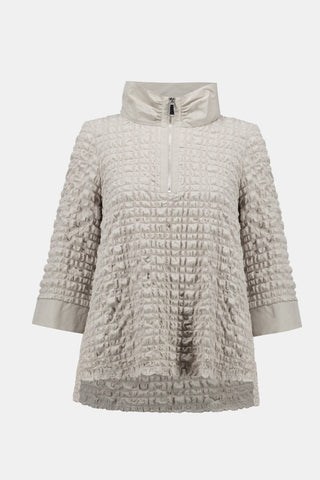 Joseph Ribkoff Bubble Jacquard A-Line Top, Moonstone - Statement Boutique