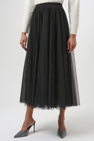 Joseph Ribkoff Tulle Flared Skirt, Black - Statement Boutique