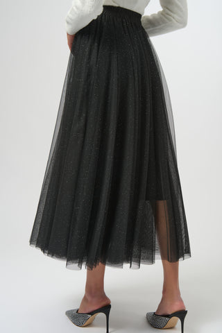 Joseph Ribkoff Tulle Flared Skirt, Black - Statement Boutique
