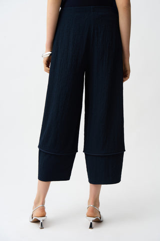 Seersucker Balloon Pull-On Pants, Midnight Blue