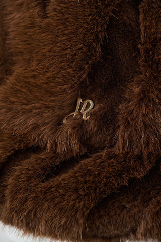 Faux Fur Bucket Hat, Brown