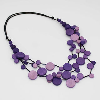 Sylca Designs Purple Multi Strand Millie Necklace - Statement Boutique