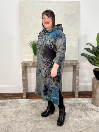 3 Potato Hooded Midi Dress, Jellyfish Print - Statement Boutique