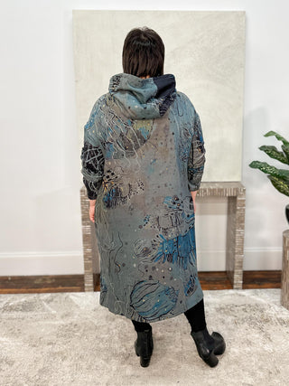 3 Potato Hooded Midi Dress, Jellyfish Print - Statement Boutique