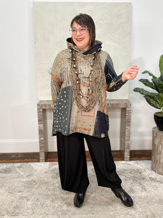 Hooded Tunic, Dog Print