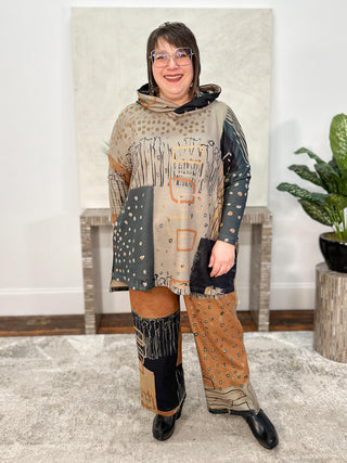 Hooded Tunic, Dog Print