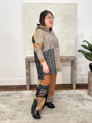 Hooded Tunic, Dog Print