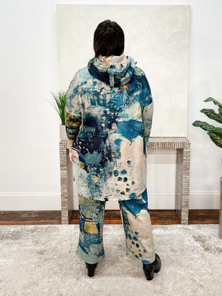 3 Potato Straight Leg Pant, Muted Print - Statement Boutique