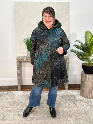 Reversible Hooded Jacket, Jellyfish Print