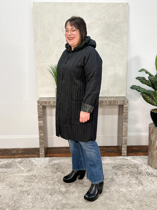 Reversible Hooded Jacket, Jellyfish Print