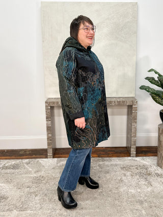 Reversible Hooded Jacket, Jellyfish Print
