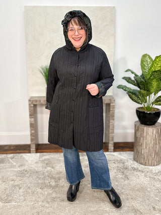 Reversible Hooded Jacket, Jellyfish Print