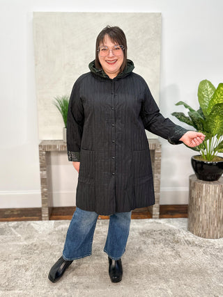 Reversible Hooded Jacket, Jellyfish Print