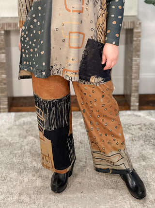 Straight Leg Pant, Dog Print