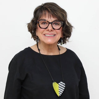 Sylca Designs Lime and Black Anastasia Heart Pendant - Statement Boutique