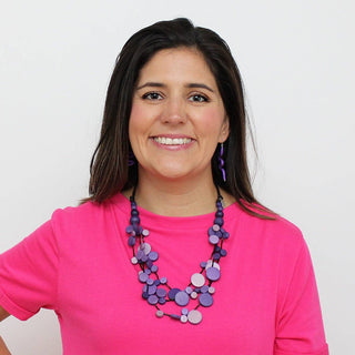 Sylca Designs Purple Multi Strand Millie Necklace - Statement Boutique