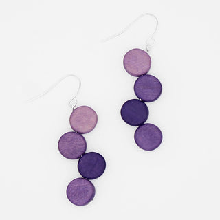Sylca Designs Purple Eva Dangle Earrings - Statement Boutique