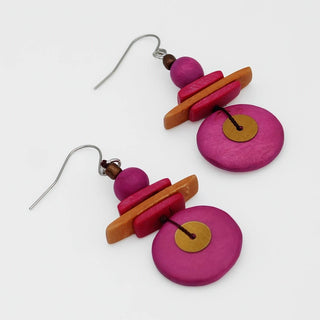Sylca Designs Assuta Fuchsia Drop Earrings - Statement Boutique