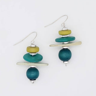 Sylca Designs Turquoise and Yellow Radiance Earrings - Statement Boutique