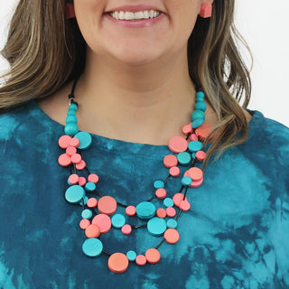 Sylca Designs Turquoise Multi Strand Millie Necklace - Statement Boutique