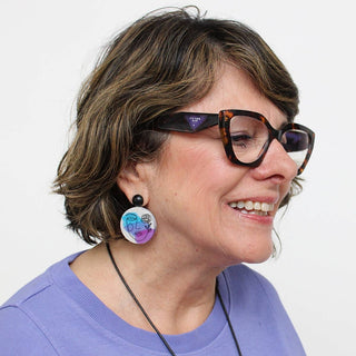 Sylca Designs Abstract Face Decoupage Earrings - Statement Boutique