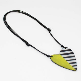 Sylca Designs Lime and Black Anastasia Heart Pendant - Statement Boutique
