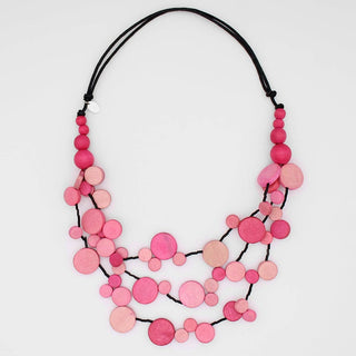 Sylca Designs Pink Multi Strand Millie Necklace - Statement Boutique