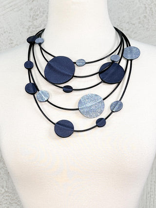 Constellations Necklace, Blue Mix