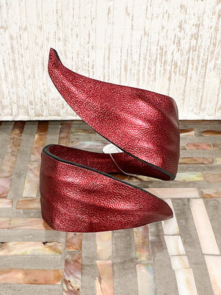 Leaf Wrap Bracelet, Burgundy