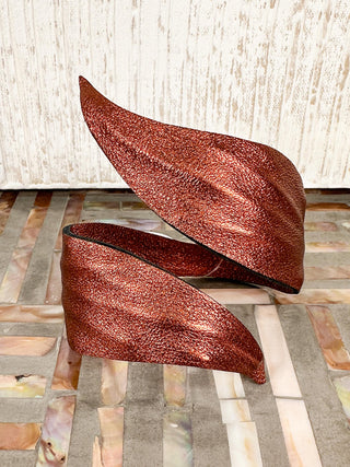 Leaf Wrap Bracelet, Dark Rust