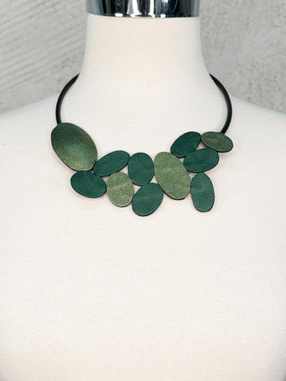 7PM Pebbles Cluster Necklace, Green Combo - Statement Boutique