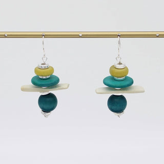 Sylca Designs Turquoise and Yellow Radiance Earrings - Statement Boutique