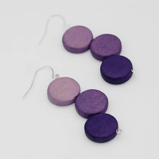 Sylca Designs Purple Triple Stacked Earring - Statement Boutique