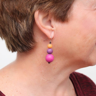 Sylca Designs Fuchsia Drop Lela Earrings - Statement Boutique