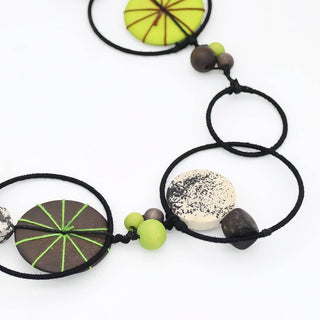 Sylca Designs Lime Hayden Disk Necklace - Statement Boutique