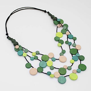 Sylca Designs Green Multi Strand Millie Necklace - Statement Boutique