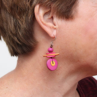 Sylca Designs Assuta Fuchsia Drop Earrings - Statement Boutique