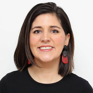 Sylca Designs Black and Red Dramatic Delaney Earrings - Statement Boutique