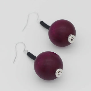 Sylca Designs Purple Ball Drop Earring - Statement Boutique