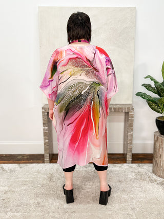 APNY Art Print Kaftan, Pink Multi - Statement Boutique