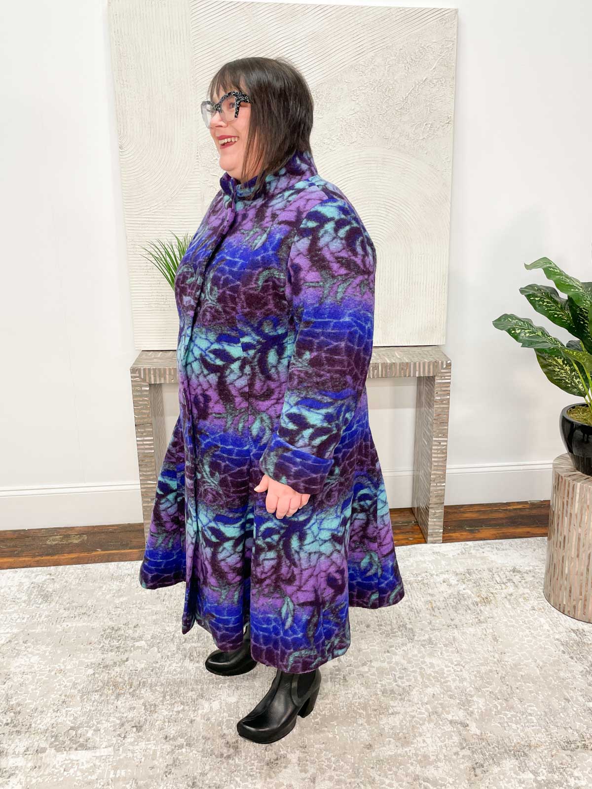 Aino Lavinia Coat, Mosaic Print - Statement Boutique