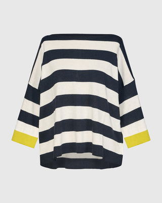 Accent Color Wide Stripe Sweater