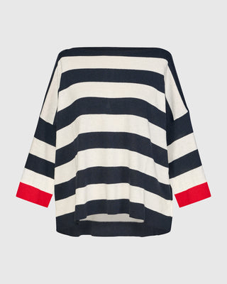 Accent Color Wide Stripe Sweater