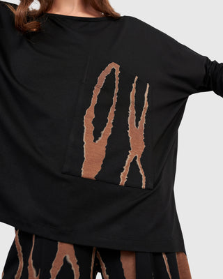 Alembika Boxy Pocket Top, Wood - Statement Boutique