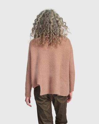 Brushed Step Hem Sweater, Sand